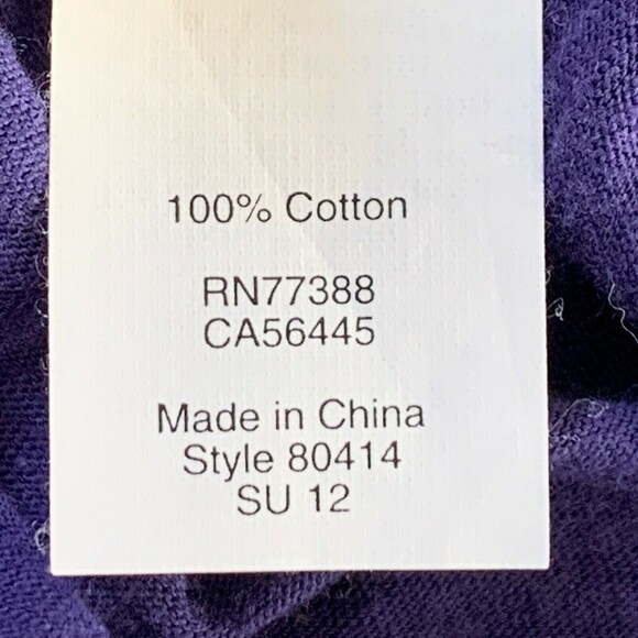 J Crew Geometric Gold Sequin Tee Shirt Women Small Purple - Picture 9 of 9